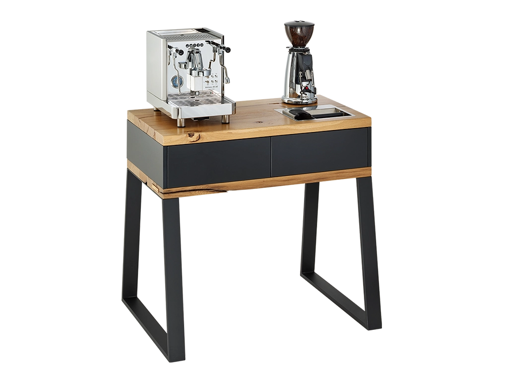 più caffè Barista-Bar. Kaffeebar mit Siebträgermaschine für Firmen ...