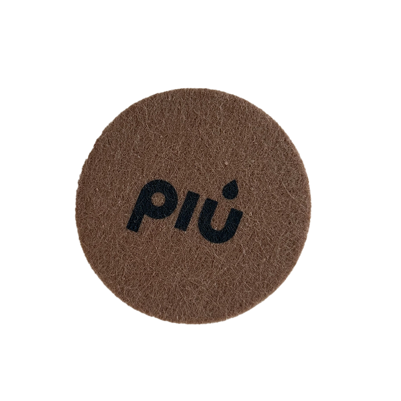 piu Filzuntersetzer warm coffee grey