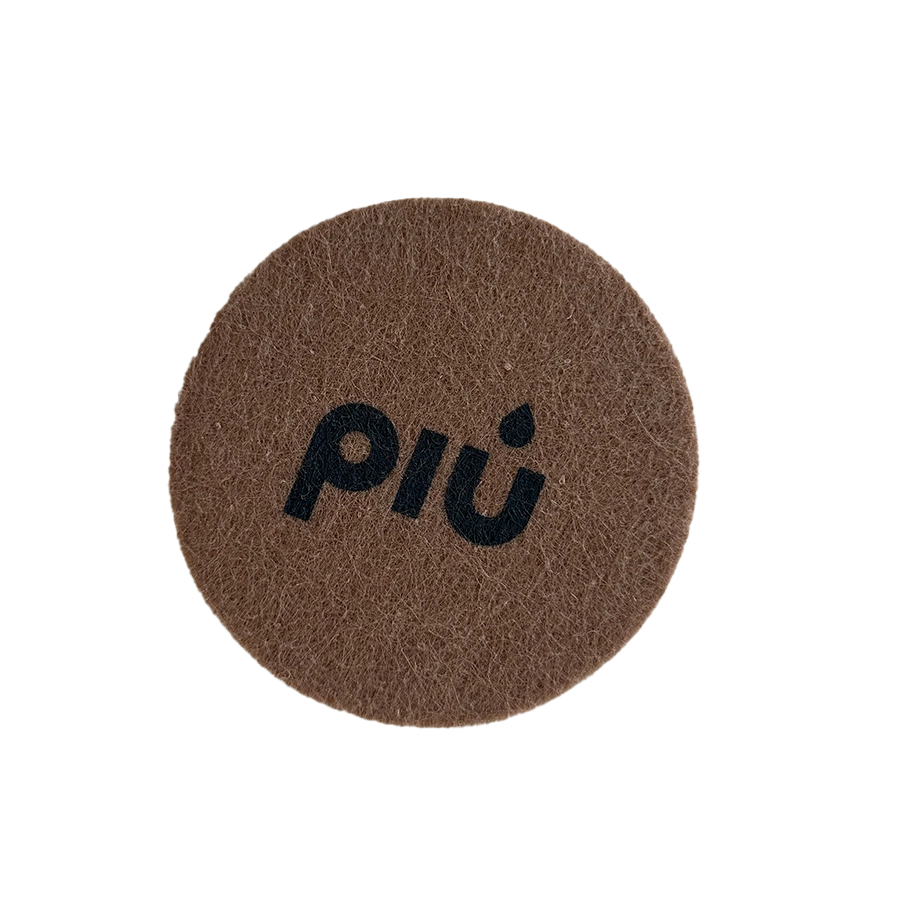 piu Filzuntersetzer warm coffee grey
