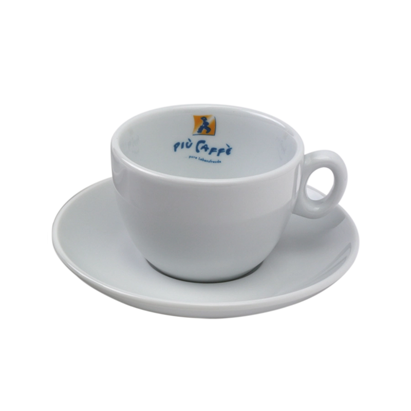 più caffè Kaffee-/Cappuccinotasse mit Unterteller