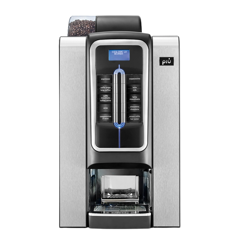 Kaffeevollautomat von piu. piu350S optional mit Becherwerk für To Go