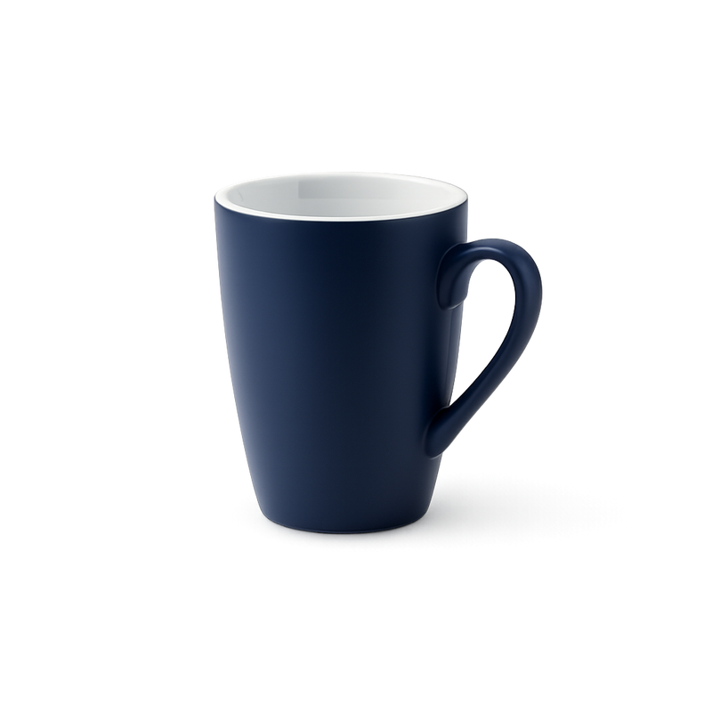 piu Kaffeebecher in der Farbe deep water blue (dunkelblau) als Bürotasse für Firmen geeignet