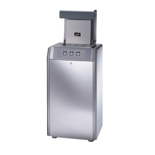 Trinkwasseranlage piu aqua 600. Standgerät für große Betriebe. Silber