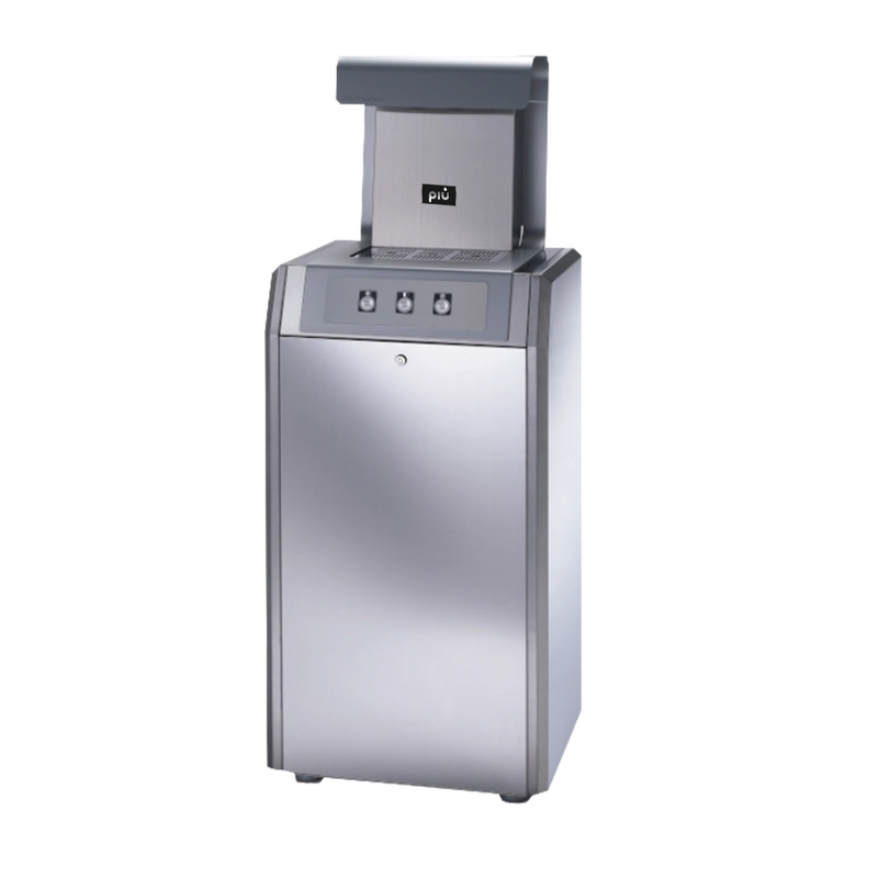 Trinkwasseranlage piu aqua 600. Standgerät für große Betriebe. Silber