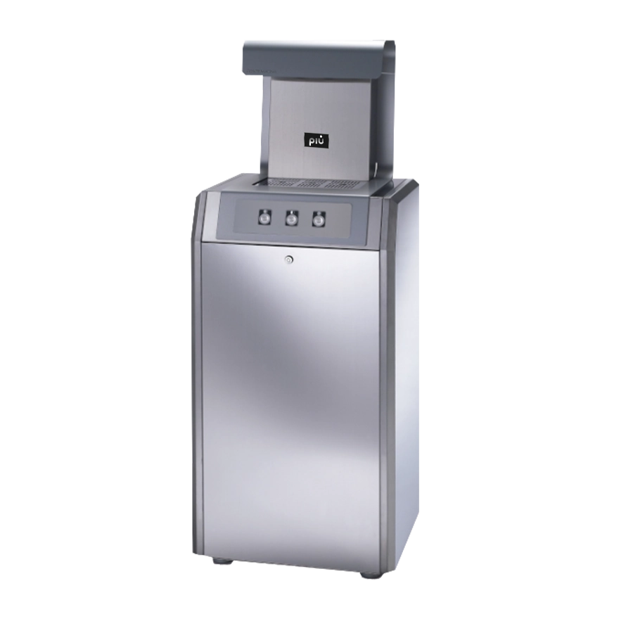 Trinkwasseranlage piu aqua 600. Standgerät für große Betriebe. Silber