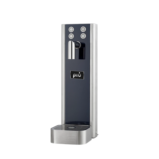 Zapfhahn piu aqua Glastower aus gehärtetem blauem Glas