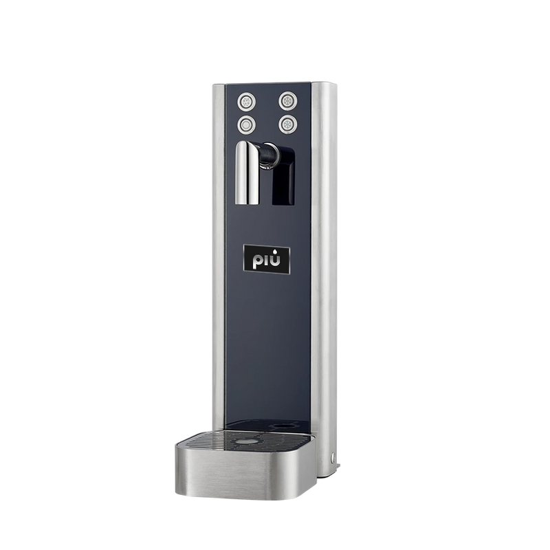 Zapfhahn piu aqua Glastower aus gehärtetem blauem Glas