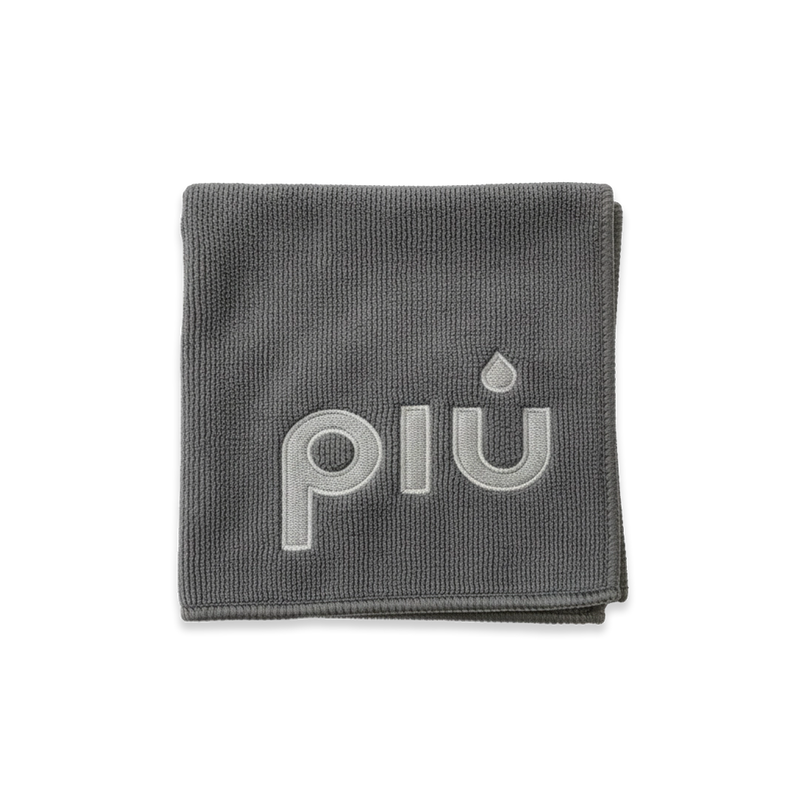 piu Barista Tuch grau für Barista und Kaffeeliebhaber. Grau eignet sich für die Milchseite der Siebträgermaschine