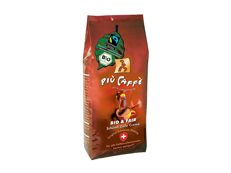Ganze Kaffeebohnen più caffè Schümli Bio & Fair